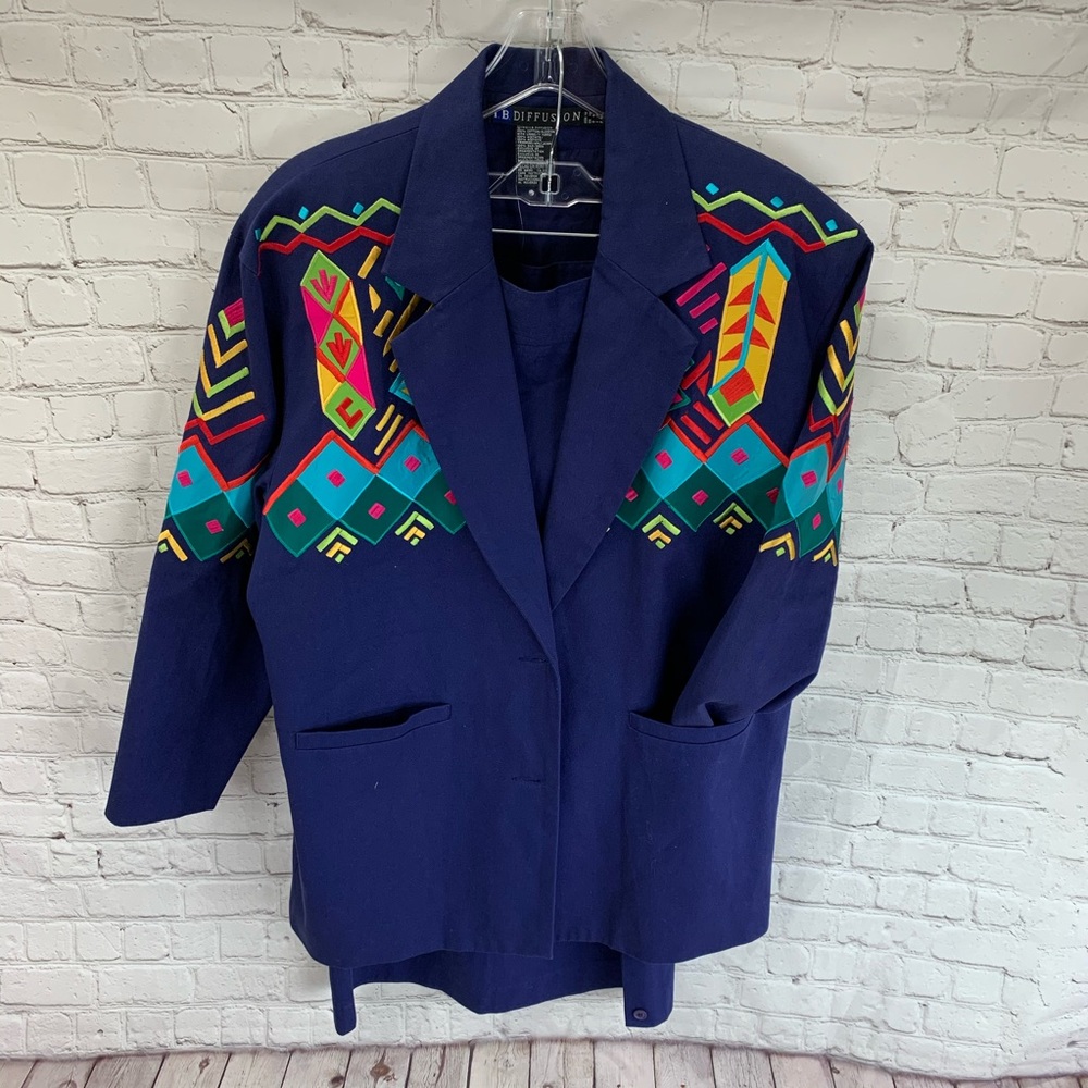 NWT Diffusion 1993 Vintage Tribal Aztec Suit - Picture 11 of 16
